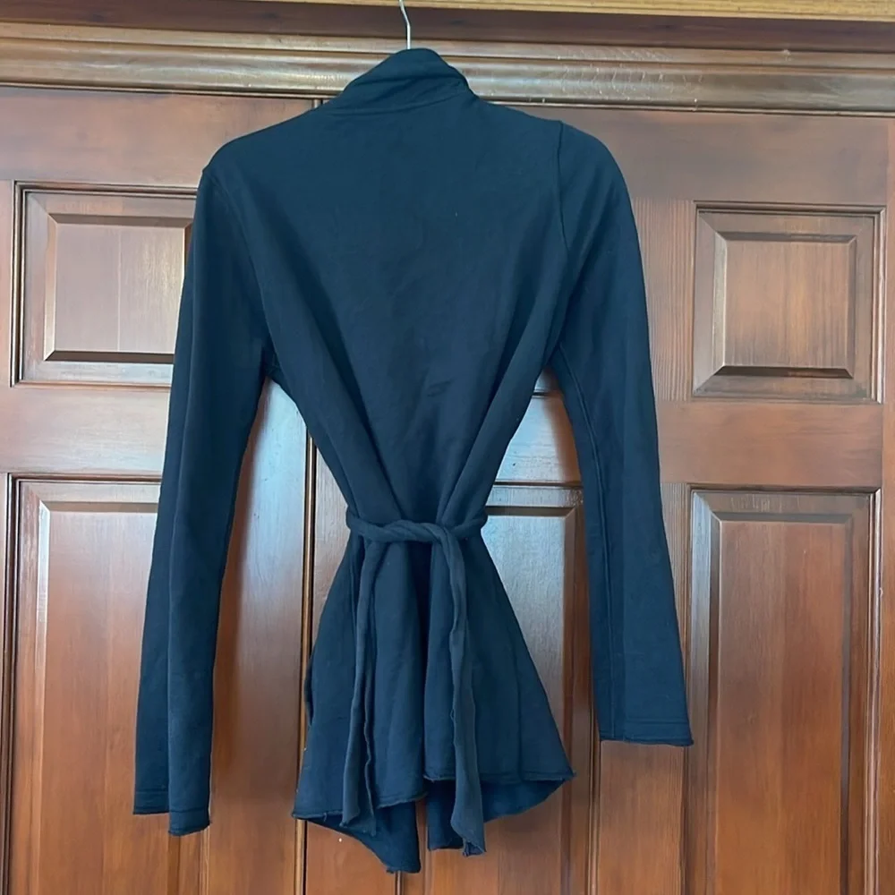 Lucky brand, black wrap, cardigan, knit, jacket, size medium - Picture 4 of 4